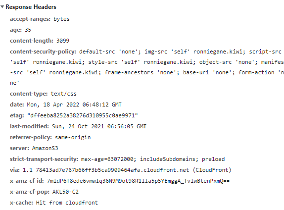 Security headers being added by CloudFront Functions